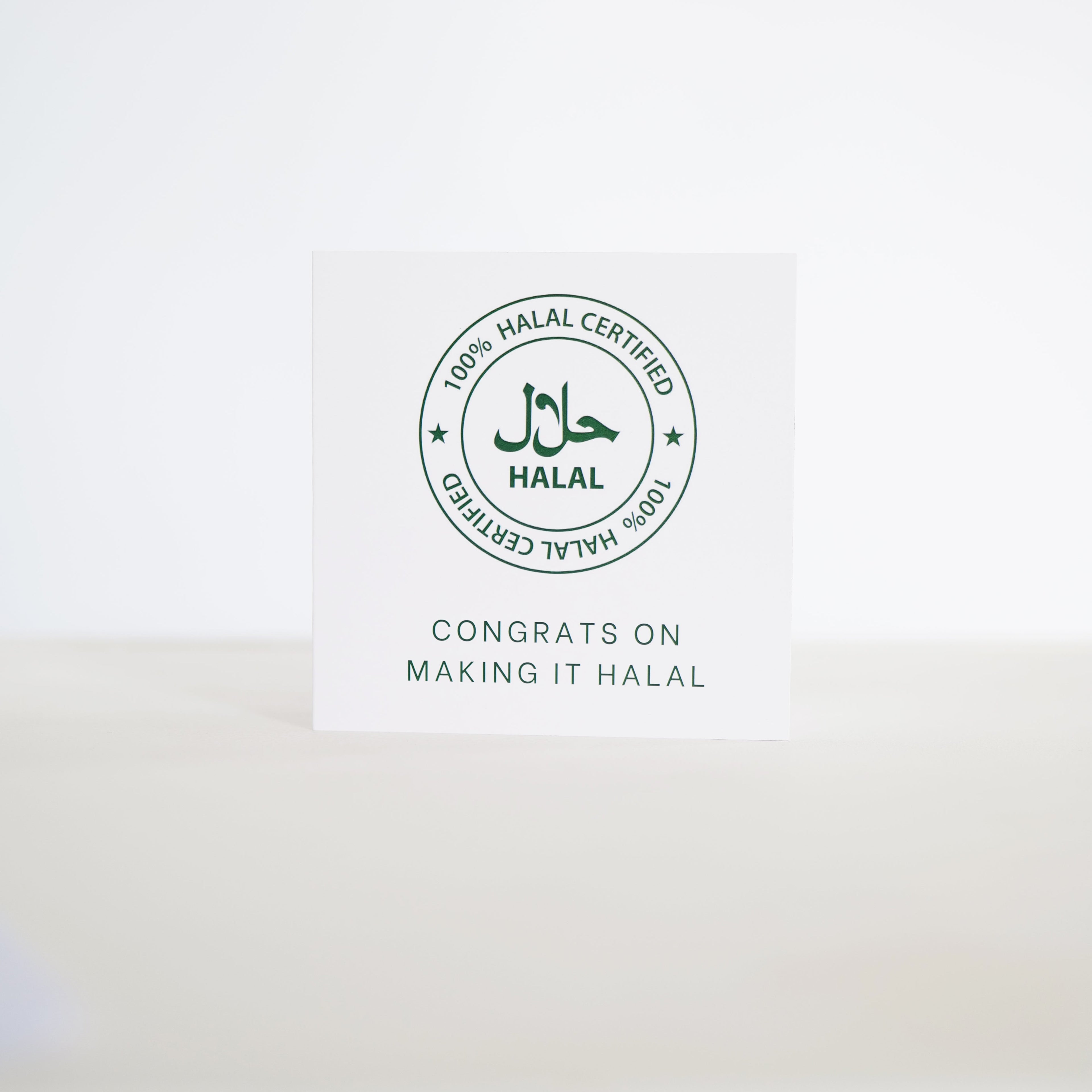 "Congrats on making it Halal" Card